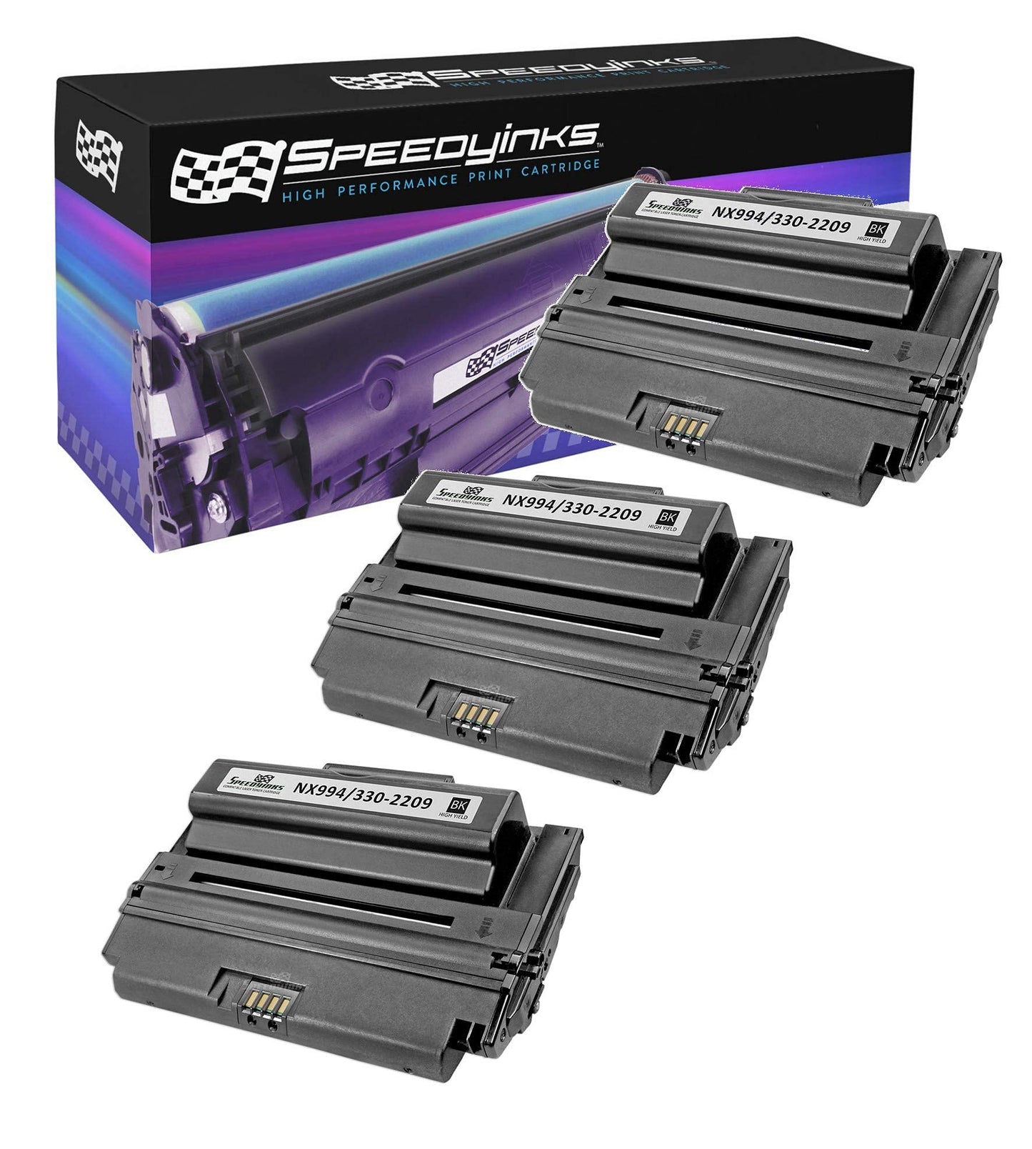 SPEEDYINKS Compatible Toner Replacement for Dell 2335dn|6000 Page Yield (Black 3-Pack) Compatible with the Following Dell Printers 2335dn 2355dn