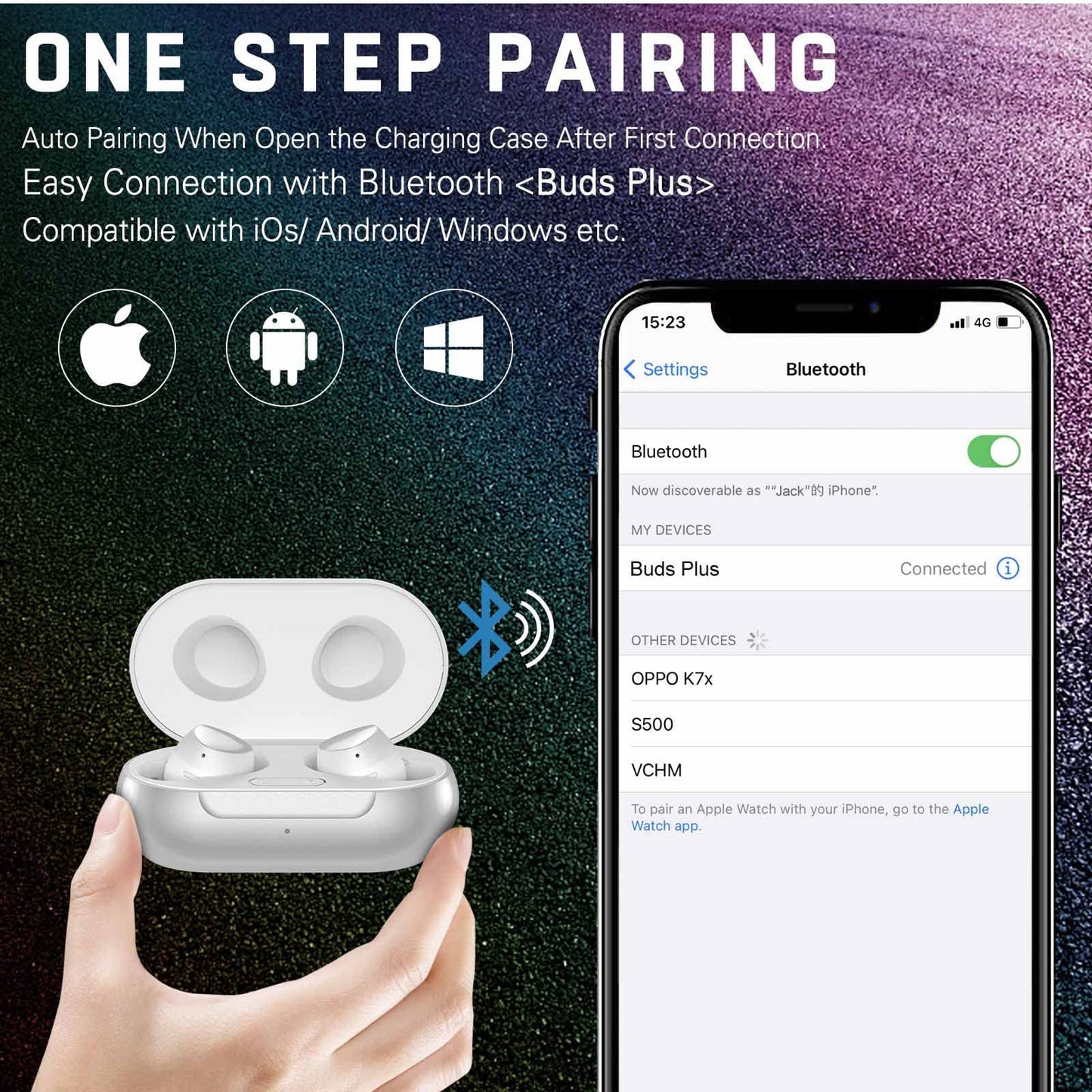 UrbanX Street Buds Plus for Samsung galaxys Tab A7 Lite - True Wireless Earbuds w/Hands Free Controls (Wireless Charging Case Included) - White