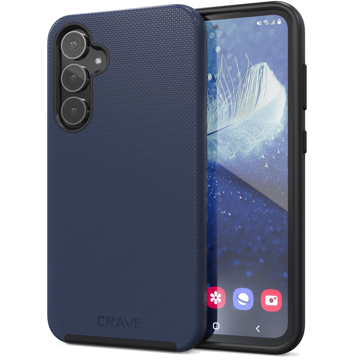 Crave for Samsung Galaxy S23 FE Case, Shockproof Protection Dual Layer Case for Samsung Galaxy S23 FE (6.4 inch) - Navy