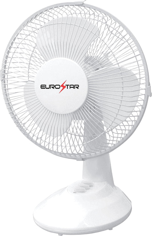 EUROSTAR FDF9W 9" Desktop Fan, White