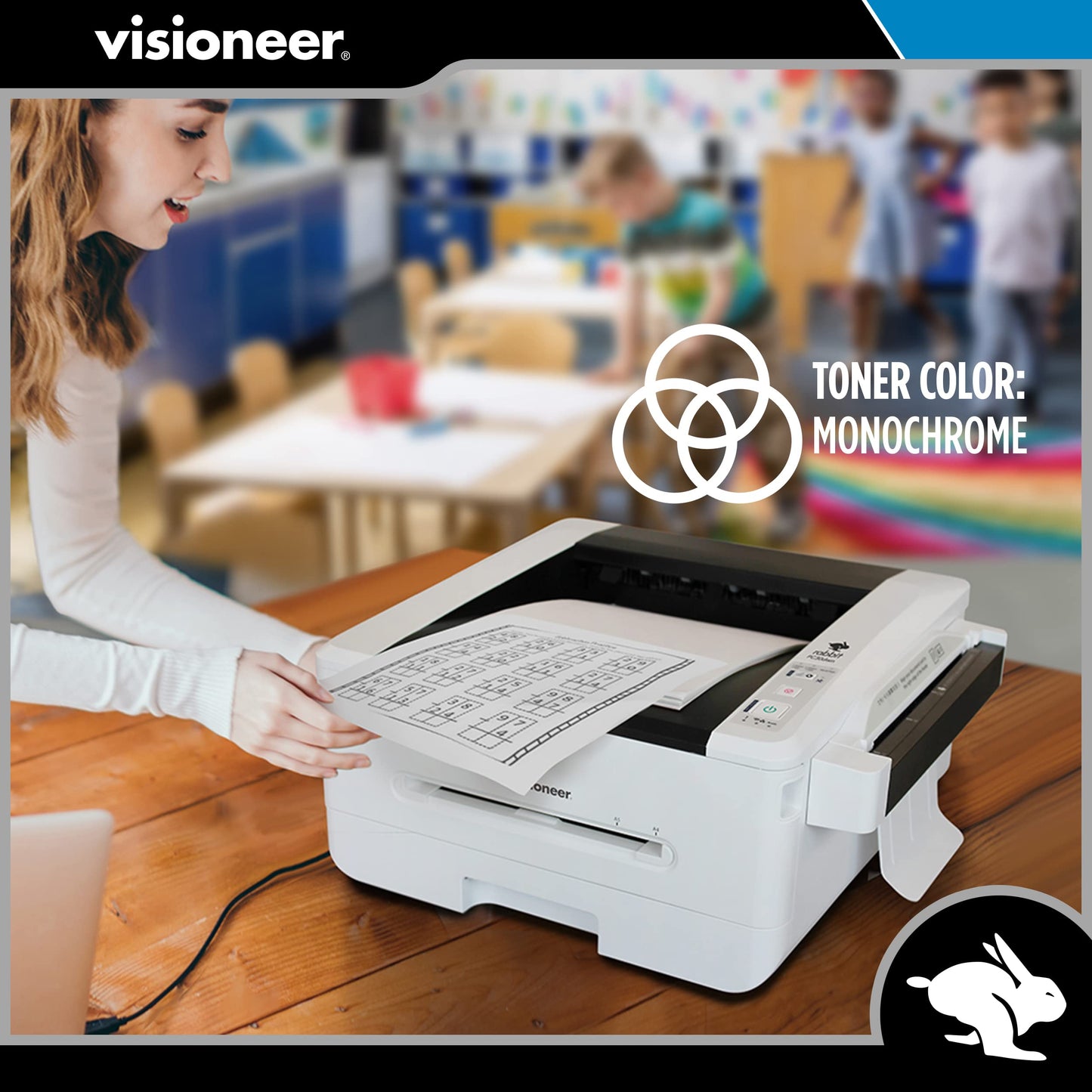 Visioneer Rabbit PC30dwn Laser Printer Toner Cartridge, 3000 Page Yield, Black, Monochrome