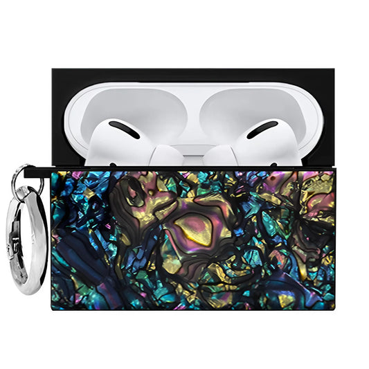 Flaunt Official Square AirPods Pro Case with Silver Ring - Compatible with AirPods Pro 2nd / 1st Generation - Wireless Charging - Lightweight