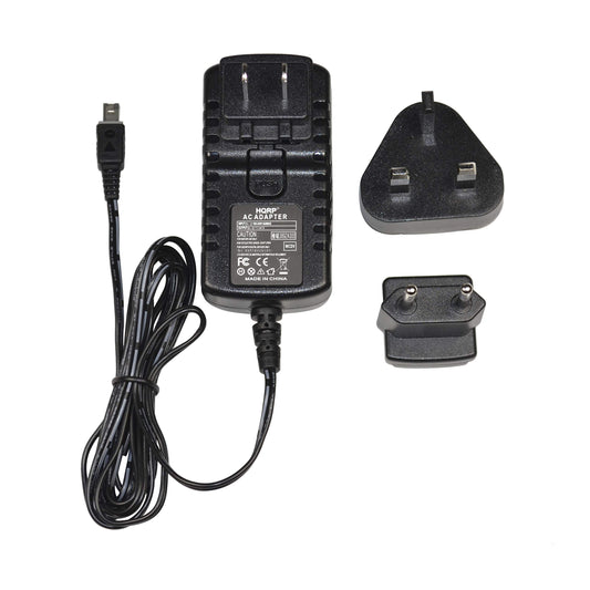 HQRP Wall AC Power Adapter Compatible with JVC GR-D271 GR-D271U GR-D271US Camcorder - (incl. USA Plug & Euro Adapter)