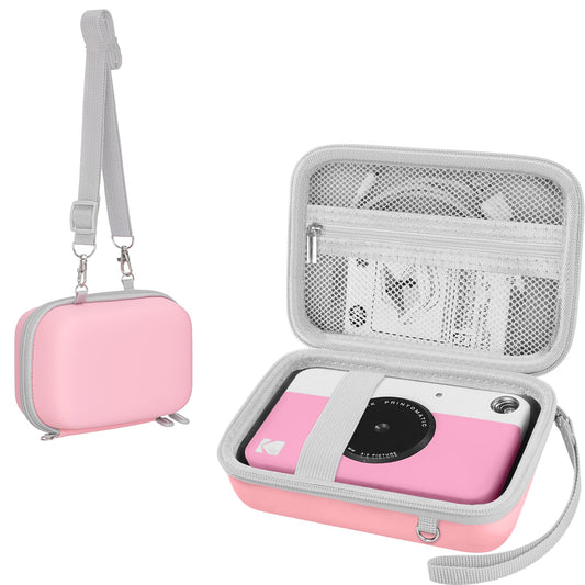 Leayjeen Hard Travel Case for Kodak Printomatic/Step/Smile Instant Camera,Portable EVA Storage Bag with Shoulder Strap&Mesh Pocket,Shockproof