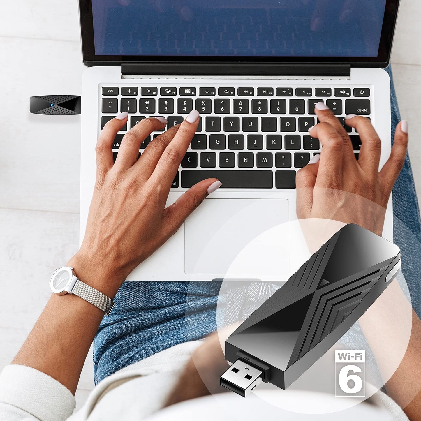 D-Link AX1800 Wi-Fi 6 USB 3.0 Adapter, WiFi Adapter for PC or Laptop, Update Your WiFi to Next Gen 802.11ax, Includes USB 3.0 dongle, WPA3 Encryption