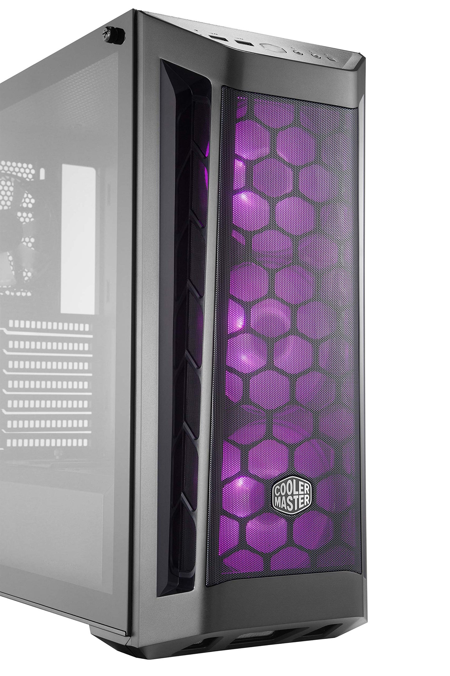 Cooler Master MasterBox MB511 ARGB ATX Mid-Tower with Three 120mm ARGB Fans, Fine Mesh Front Panel, Mesh Side Intakes, Tempered Glass & ARGB Lighting