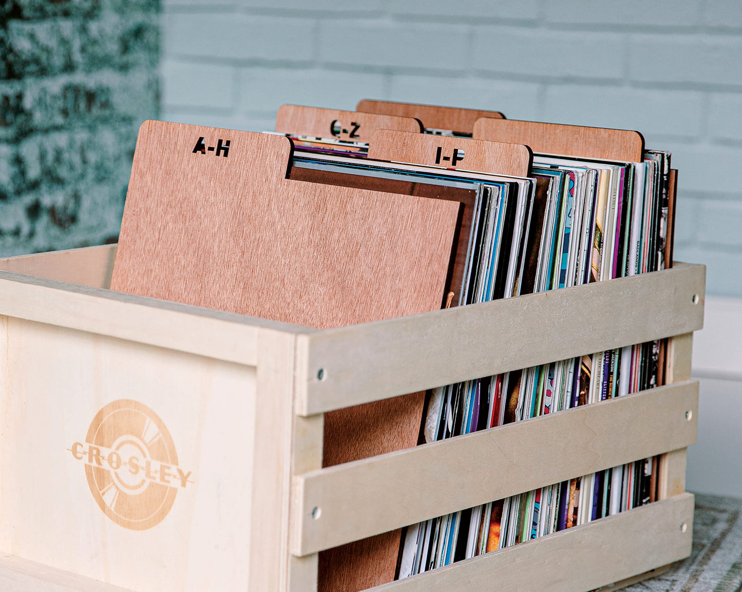 Crosley AC1045A-NA A-Z Wooden Crate Dividers (Set of 5), Natural