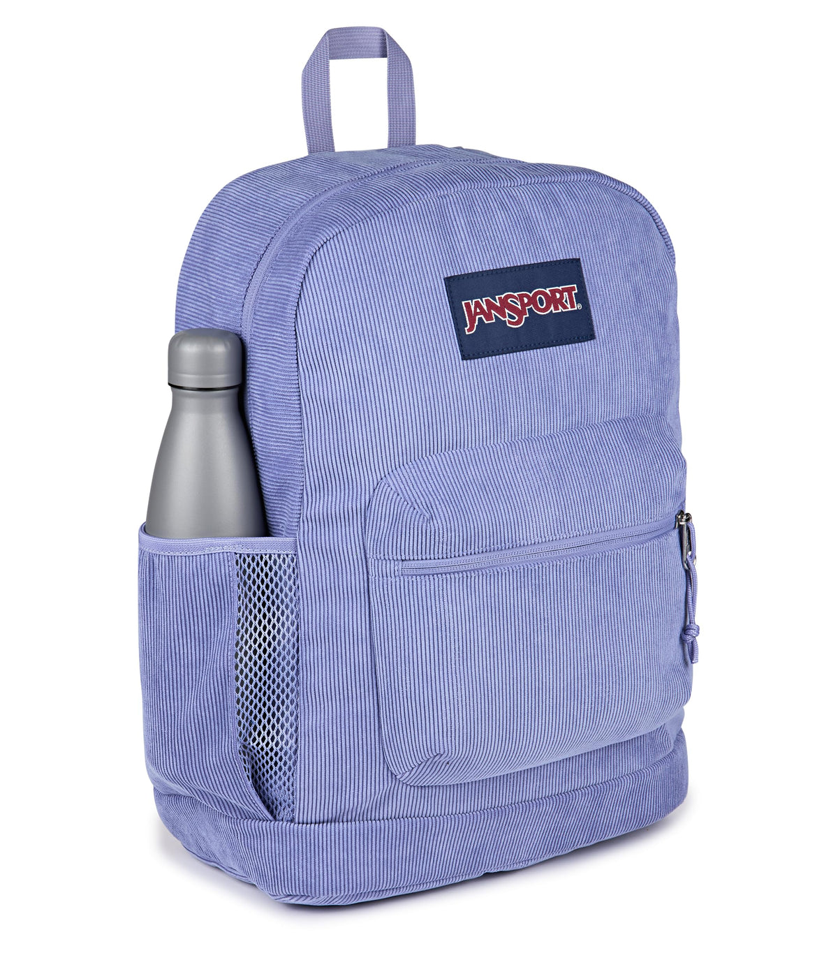JanSport Cross Town Plus Remix Backpack - Padded Back Panel, Laptop Sleeve, and Front Pocket Organizer - Lavender Ash Corduroy