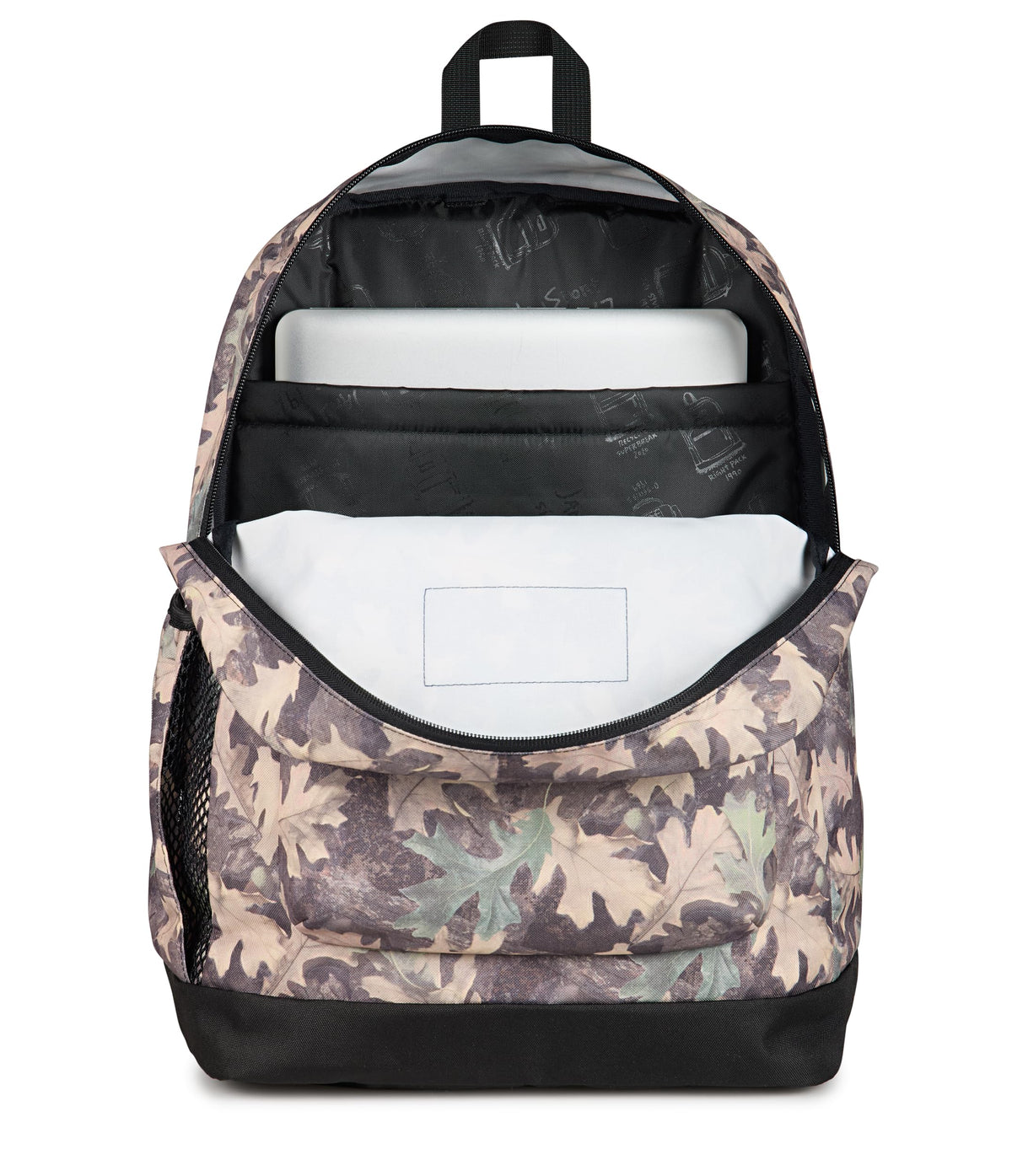 JanSport 26L Cross Town Plus Backpack, Woodland Camo Green/Grey/Charcoal