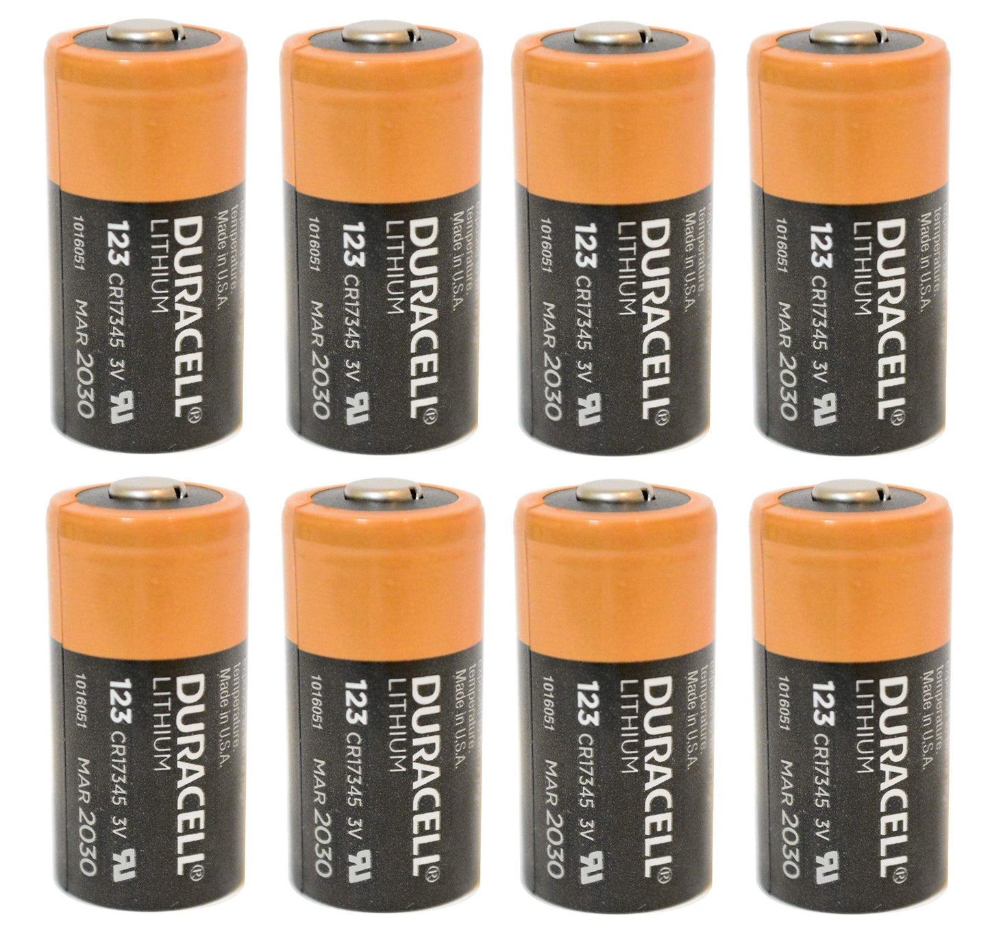 DL123A Duracell Ultra Lithium 8 Batteries-CR123A