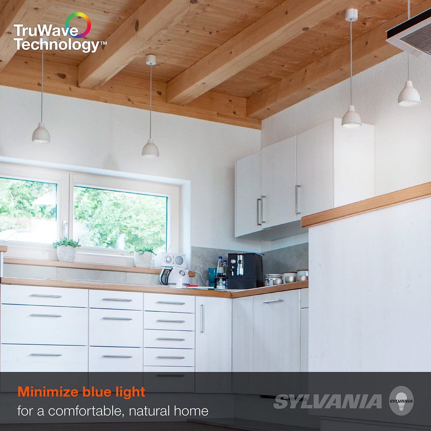 SYLVANIA LED TruWave Natural Series A19 Light Bulb, 60W Equivalent, Efficient 8W, Dimmable, 800 Lumens, Frosted, 5000K, Daylight - 6 Pack (40815)