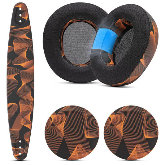 WC Mod Kit Nova Pro Wireless, Pro Omni, & Elite - Cooling Gel Earpads, Silicone Headband, & Side Plates for Arctis Nova Pro Wireless, Nova Elite