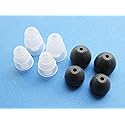 8 Pcs- Clear Triple Flange and Round Earbuds Eartips Set Compatible with Shure E3c, E4c, E4G, E5c, I3C, i4c, SCL3, SCL4, SCL5 in-Ear Earphones Headset