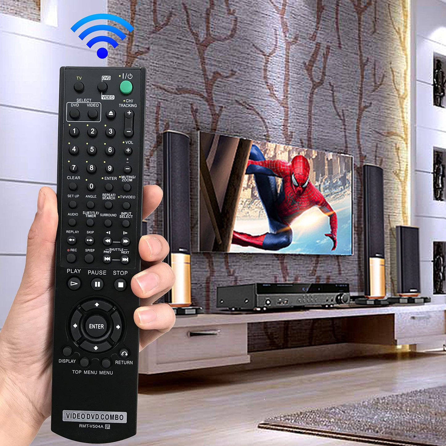 Replacement Remote Control for Sony DVD/VHS Combo Player SLV-D370P SLV-D380P SLV-D350P SLV-D360P SLV-D500P SLV-D281P SLV-D300P SLV-D560P
