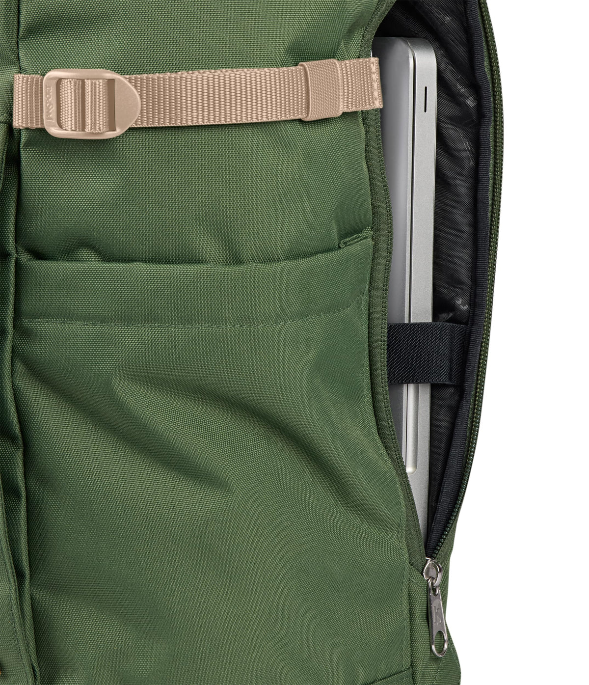 JanSport Hatchet Rolltop Backpack - 17-inch Padded Laptop Sleeve, Spacious Main Compartment, Dual Water Bottle Pockets, Cargo Green