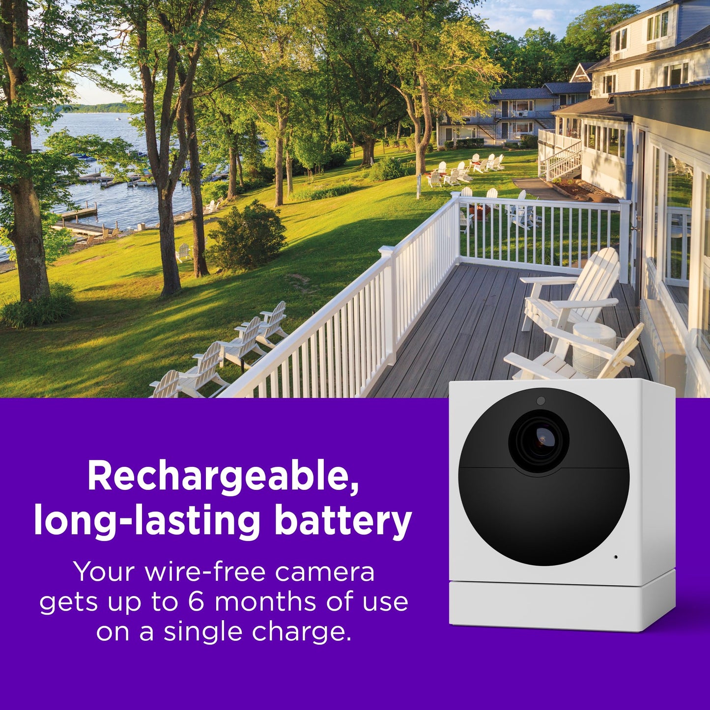 Roku Outdoor Camera (No Base) for Home Security - Security Camera with HD Night Vision, Works with Google, Motion Detection & 2-Way Audio (Renewed)
