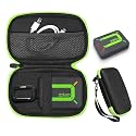 CaseSack case for ZOLEO Satellite Communicator, Black with Green Zip to Match ZOLEO, mesh Accessory Pocket, Large Handy case for More Accessories
