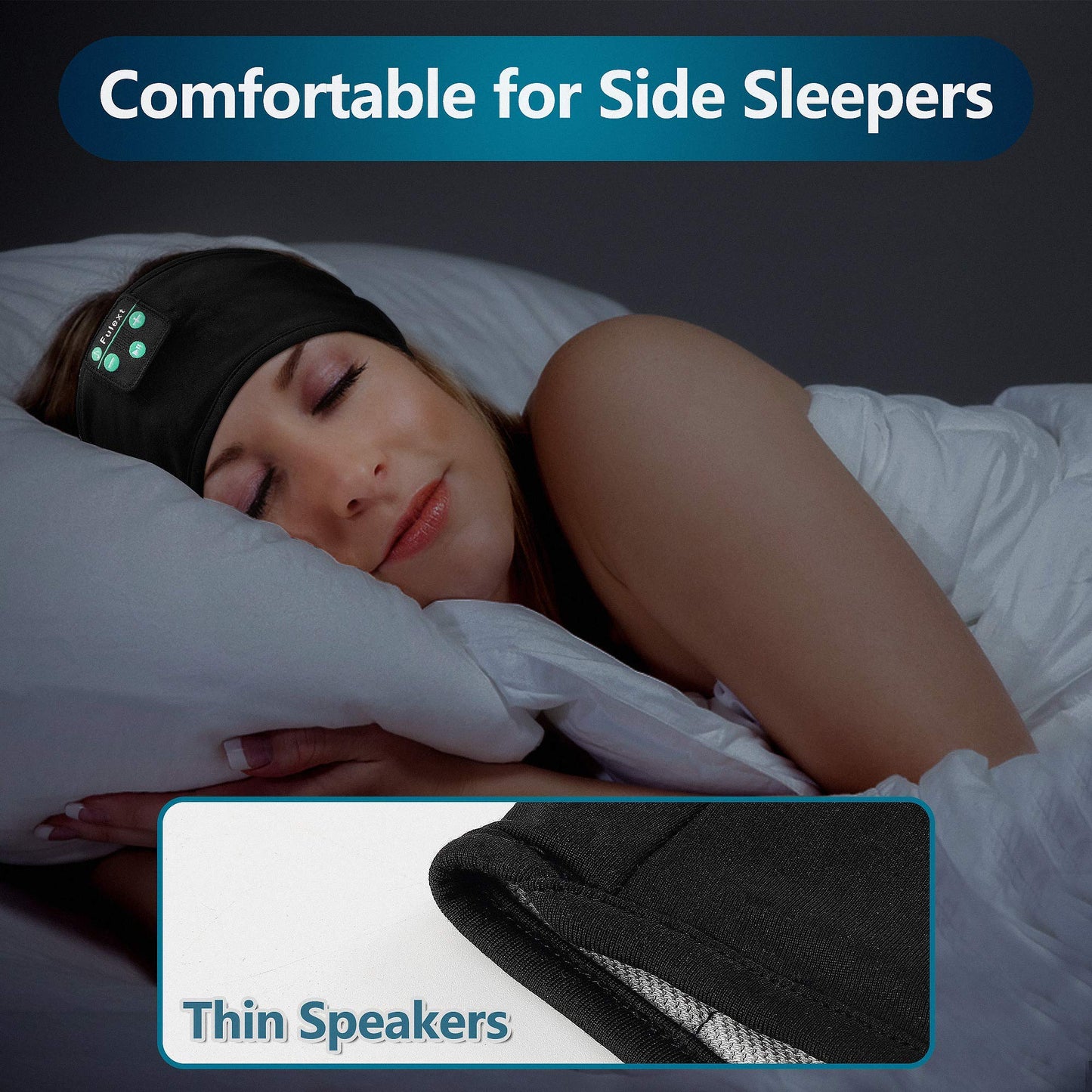 Fulext Sleep Headphones Bluetooth Headband, Sleeping Headphones Sports Headband, Long Time Play Sleeping Headsets with Built in Speakers Perfect…