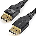 StarTech.com 13ft (4m) VESA Certified DisplayPort 1.4 Cable, 8K 60Hz HBR3 HDR, UHD DisplayPort Monitor Cord, Ultra HD 4K 120Hz DP 1.4 Video Cable M/M