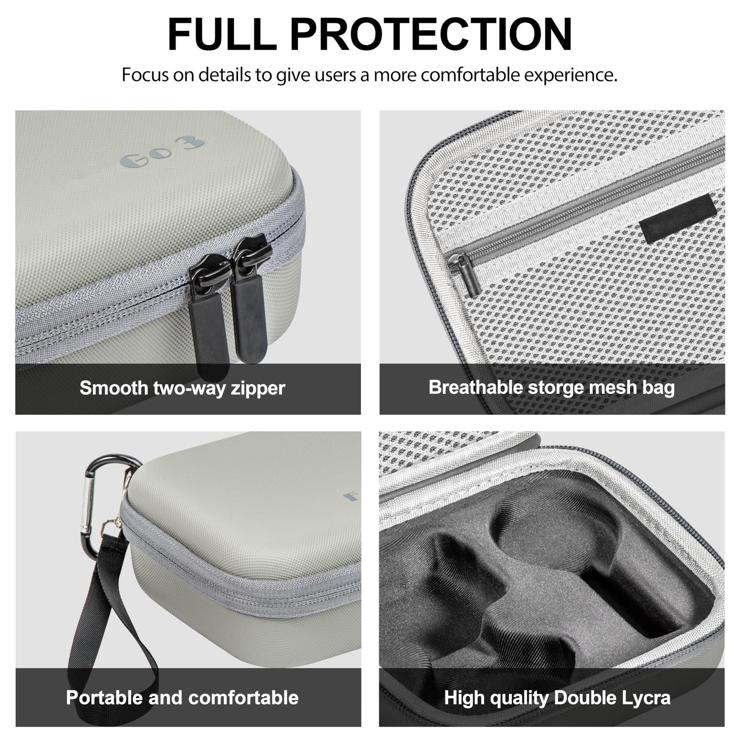 Tomat Carrying Case for Insta360 GO 3S Action, Storage Bag Mini Protective Case Compatible for Insta360 GO 3S/3 Action Camera Accessories