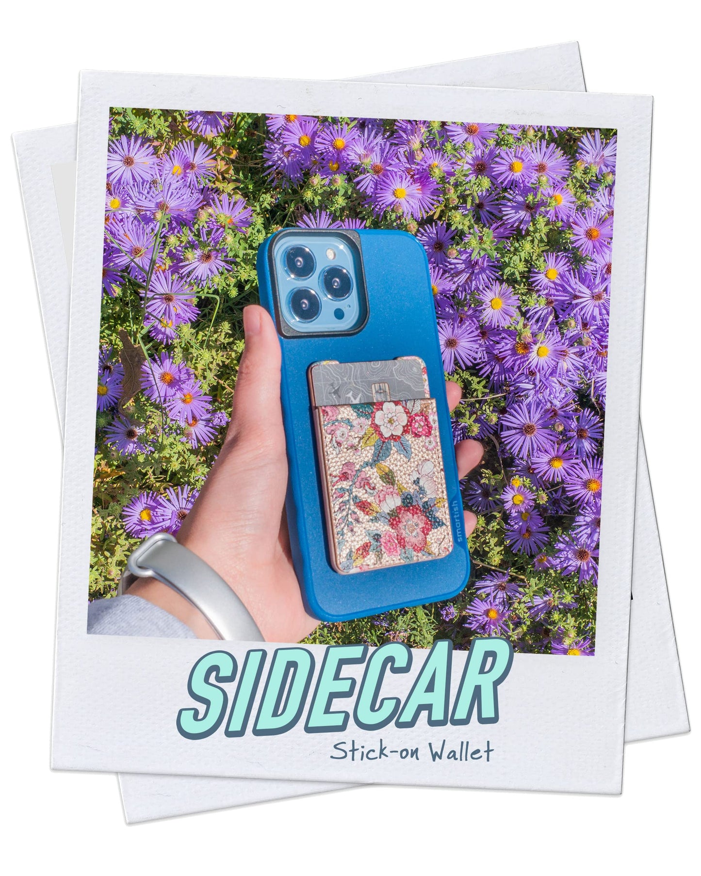 Smartish Stick-on Phone Wallet - Sidecar Slim Expandable Credit Card Pocket - Universal Fit- iPhone and Android - Flavor Of The Month
