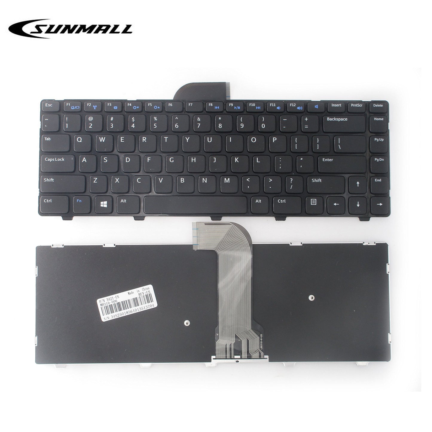 SUNMALL Keyboard Replacement Compatible with Dell Inspiron 14R 2158 3421 3437 5421 5437 15Z-5523 M431R,Vostro 2421, Latitude 3440 Series Laptop Black