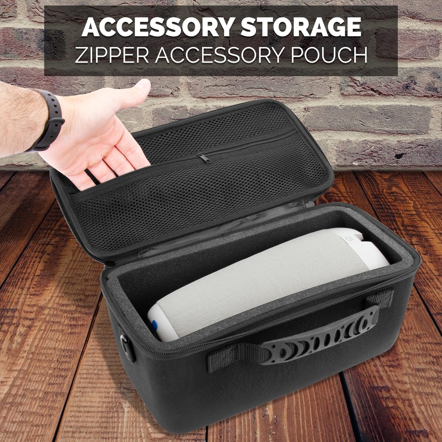 CASEMATIX Travel Case Compatible with Meeting Owl 3, 2, Standard, Pro and Meeting Camera 360 Video Conference Accessories - Rugged Hard-Shell Cases