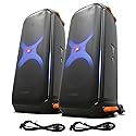 JBL PartyBox 710 800W Portable Wireless Bluetooth Speakers (Two Pack) Bundle with Extended Protection