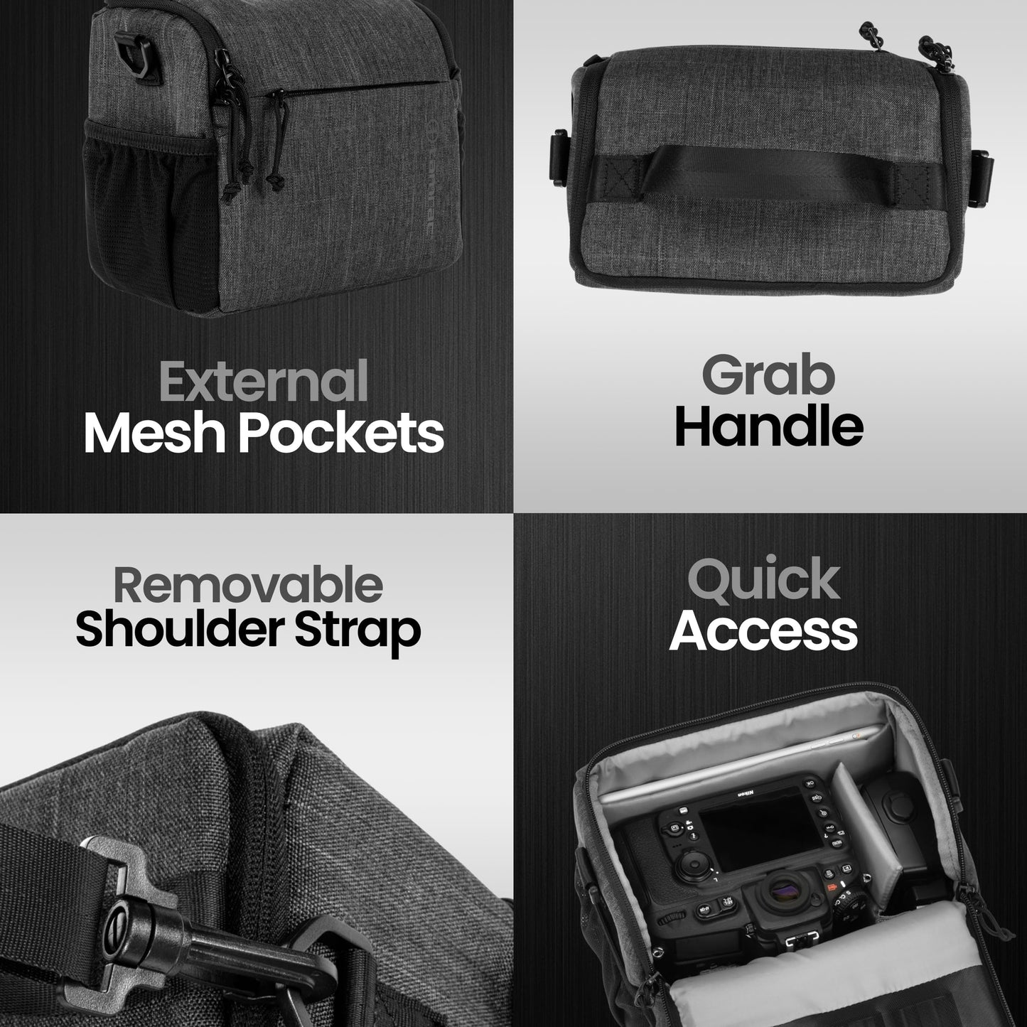Tamrac Tradewind 5.1 Camera Bag for Photographers, Camera Case for Photography Accessories, Compact Camera Shoulder Bag for DSLR and Mirrorless