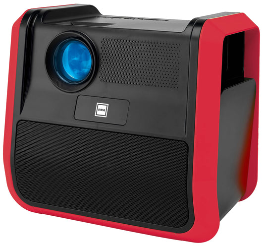 RCA - RPJ060 Portable Projector Home Theater Entertainment System, Long Lasting Battery - 2.5 Hours per Charge - Outdoor, Rechargeable, Speakers
