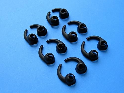 12pcs: 6 Pairs S/M/L (BK) Left and Right Side Enhanced Fit Stabilizers Helper Eartips Compatible with Jaybird X2 Earphones Headphones