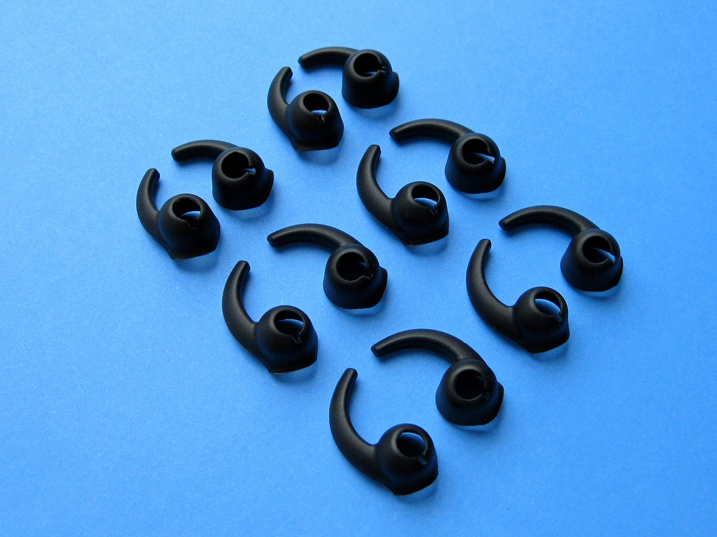 12pcs: 6 Pairs S/M/L (BK) Left and Right Side Enhanced Fit Stabilizers Helper Eartips Compatible with Jaybird X2 Earphones Headphones