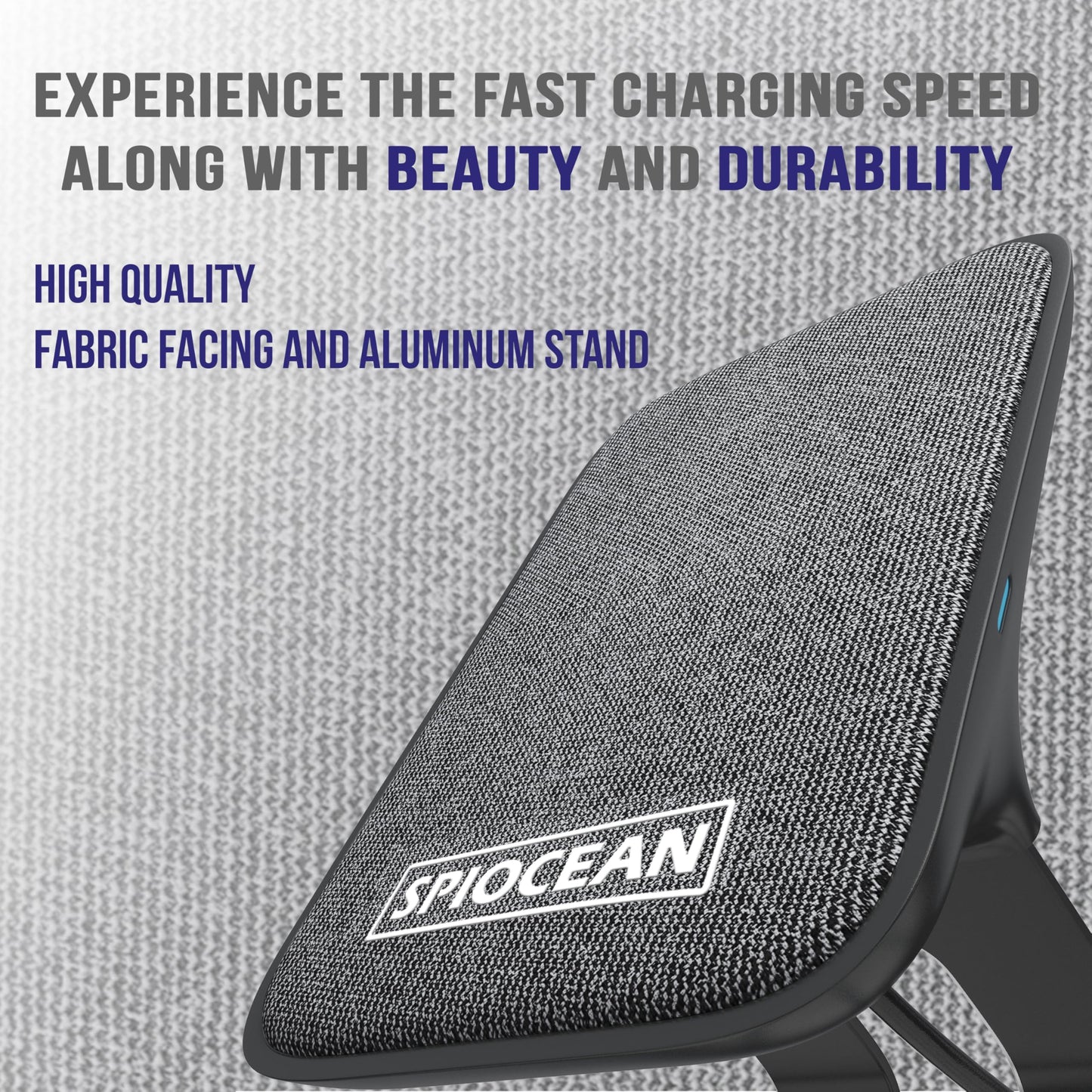 SPIOCEAN Fast Wireless Charger, Qi-Certified 10W Max Wireless Charging Stand Compatible with iPhone 16/15/14/13/12/11 Max/Pro/Mini/SE 2022, Samsung
