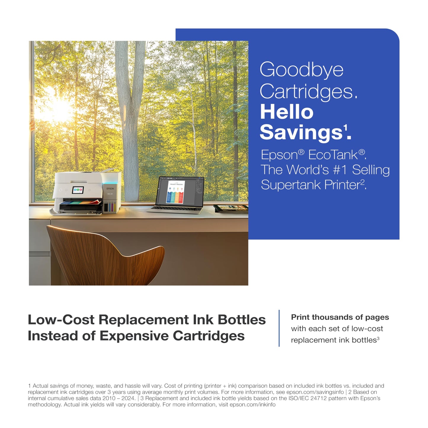 Epson EcoTank ET-4950 Wireless All-in-One Color Supertank Printer with up to 3 Years of Ink, Refillable Tanks, Perfect for Home, 18 PPM, 2.4" Color