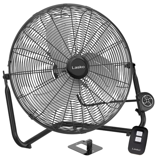 Lasko High Velocity Wall Mount and Floor Fan - 20" - H20660 - Black