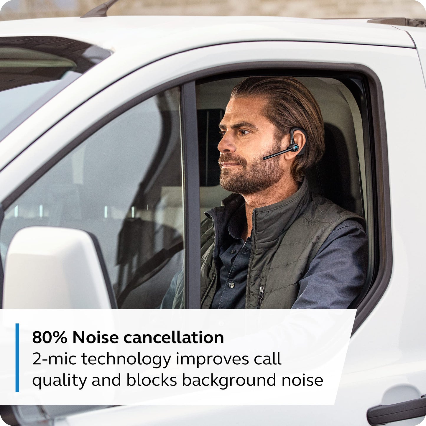 BlueParrott M300-XT SE Mono Bluetooth Wireless Headset with Improved Call Quality for Mobile Phones - 80% Noise Cancellation with 2-Mic Tech - Ideal