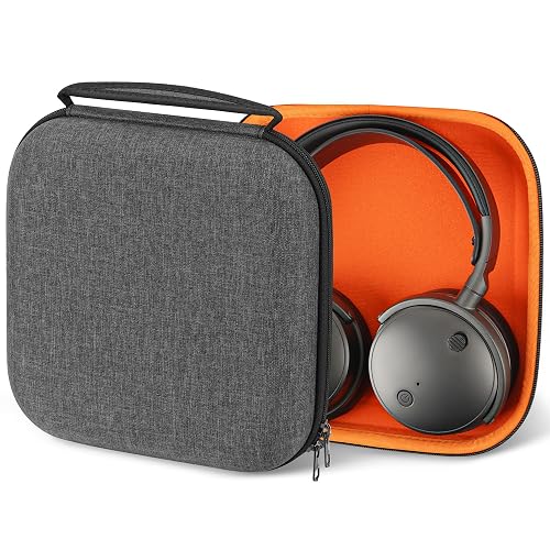 Geekria Shield Case for Over-Ear Headphones, Replacement Hard Shell Travel Carrying Bag with Cable Storage, Compatible with Audeze Maxwell, Soundcore