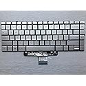Original New for HP Pavilion x360 Convertible 14-dw1010wm 14" US Silver Backlit Laptop Keyboard