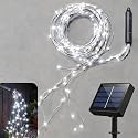 soltuus Solar Fairy Lights Outdoor White, Multi Strand 180 LEDs Watering Can String Light, Waterproof Solar Powered Waterfall Lights, Cool White