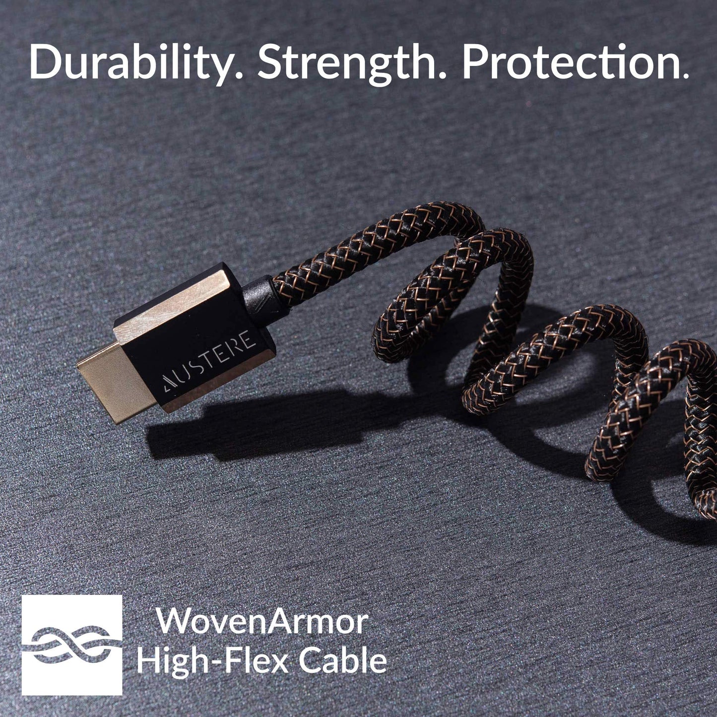 AUSTERE III Series Premium 4K Directional Active HDMI Cable 5m, 4K HDR, High Fidelity ARC, Gold Contacts & High Speed Flex Cable, 18Gbps for 4K60