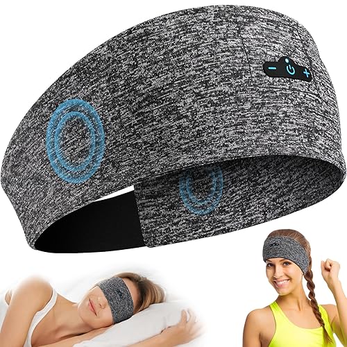 TOPIEI Sleep Headphones Bluetooth Headband for Side Sleeper, 17 Hours Playtime, Wireless Headband Headphones with HD Stereo Speakers…
