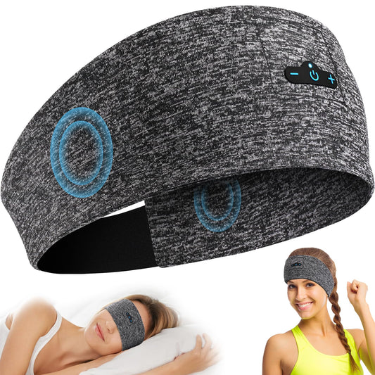 TOPIEI Sleep Headphones Bluetooth Headband for Side Sleeper, 17 Hours Playtime, Wireless Headband Headphones with HD Stereo Speakers…