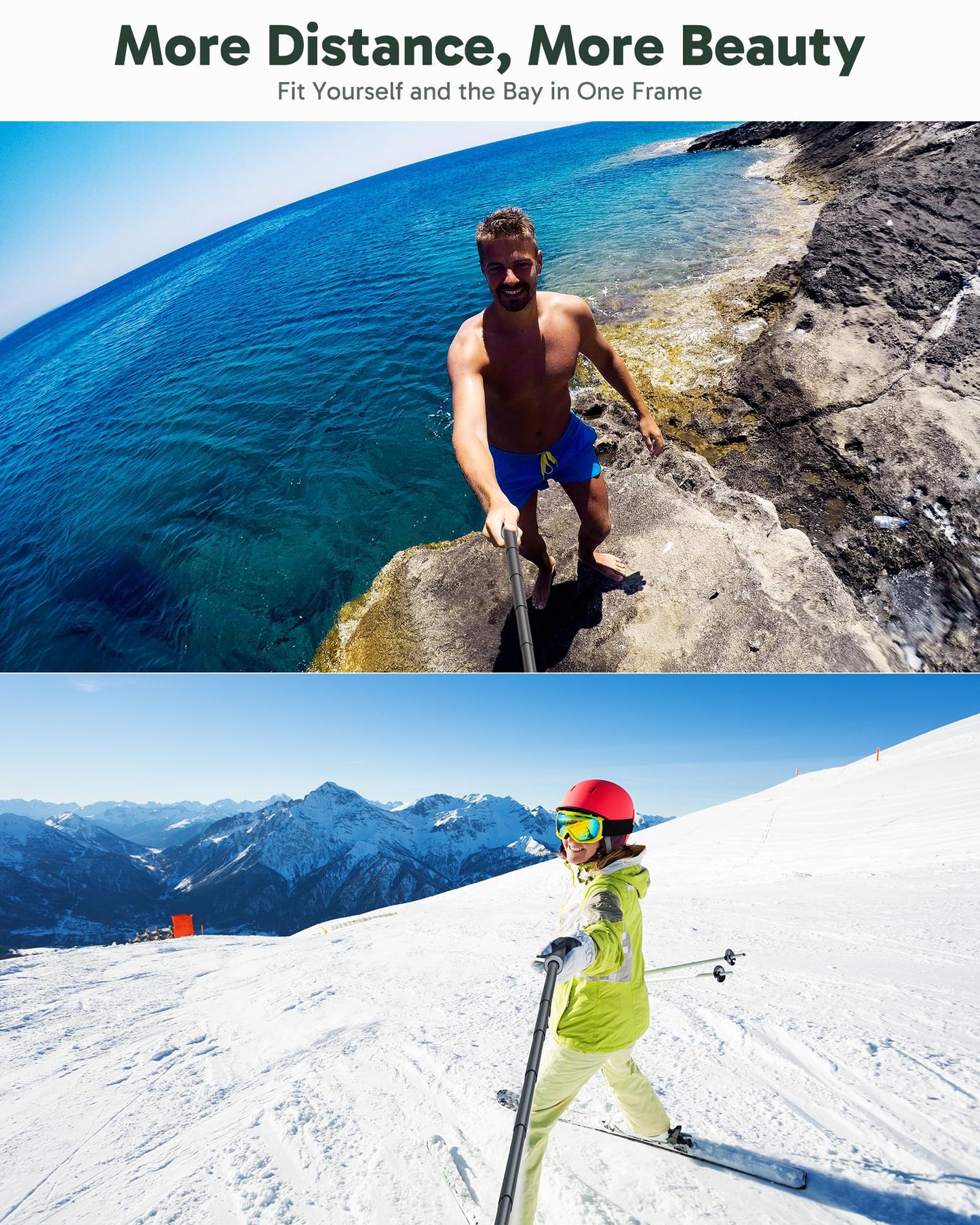 AKASO 160cm Selfie Stick Extendable Tripod Stand for GoPro Hero 13/12/11/10/9/Max, DJI Osmo Action 5/4/3, AKASO EK7000/Brave 4/Brave 7 LE Action