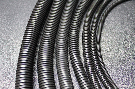 10 FT 1/8 INCH Black Split Loom TUBING Conduit POLYETHYLENE CONVOLUTED Wire