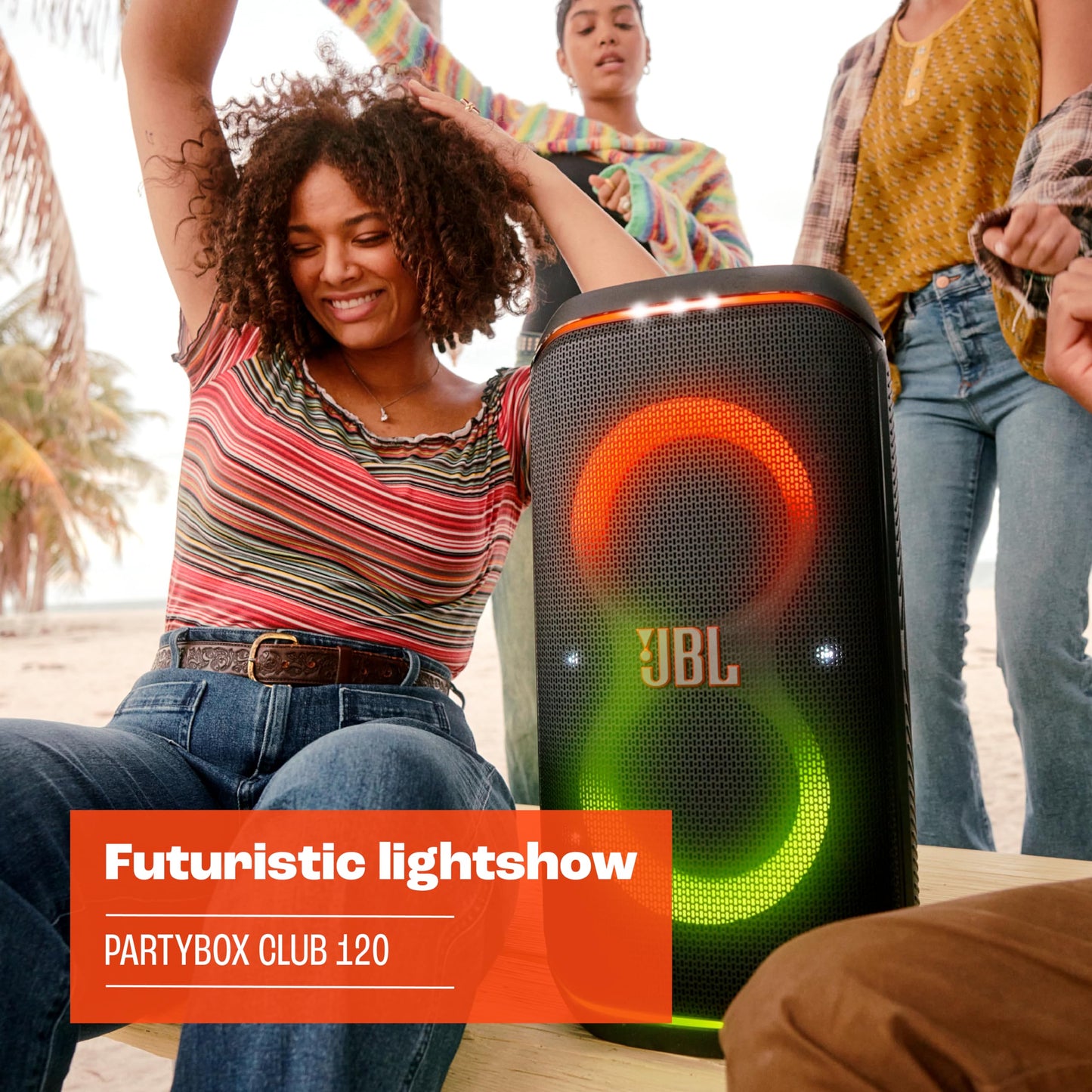 JBL PartyBox Club 120 - Portable Speaker with Foldable Handle, Powerful Pro Sound, (Black) (Renewed)