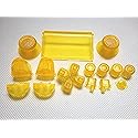Gametown Joysticks Thumbsticks Dpad R1 L1 R2 L2 Trigger Buttons Set + 2X Springs for PS4 Controller Color Transparent Clear Yellow