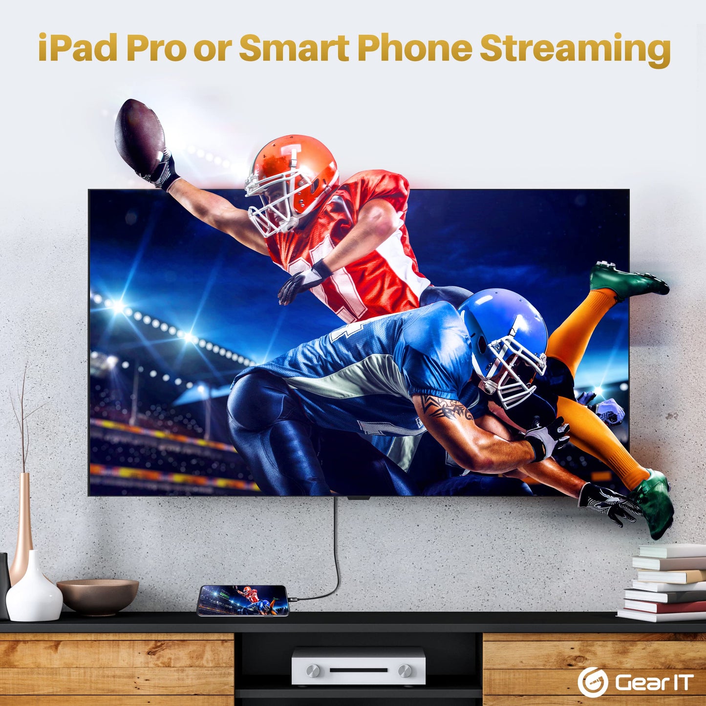 GEARit USB-C to HDMI Cable 4K@60Hz, Type C Thunderbolt 3/4 Compatible for MacBook Pro 2020, iPad Pro 2020, iPad Air 4, Galaxy S20, ChromeBook Pixel