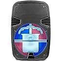 Technical Pro 2000 Watts Rechargeable 12 Inch Dominican Republic Bluetooth LED Speaker with USB/SD Card Inputs, Top Carry Handle for Home, Party