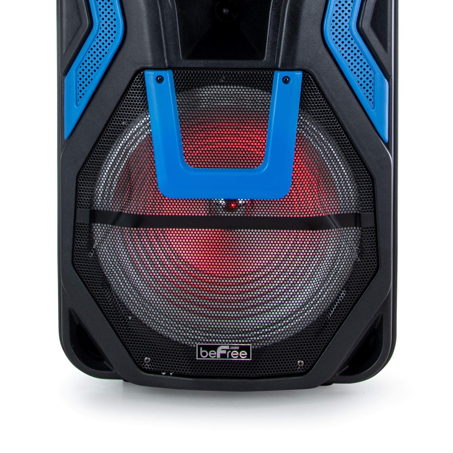 beFree Sound 15 Inch Rechargeable Bluetooth Portable Party PA Speaker System with SD/FM/USB Inputs, Black