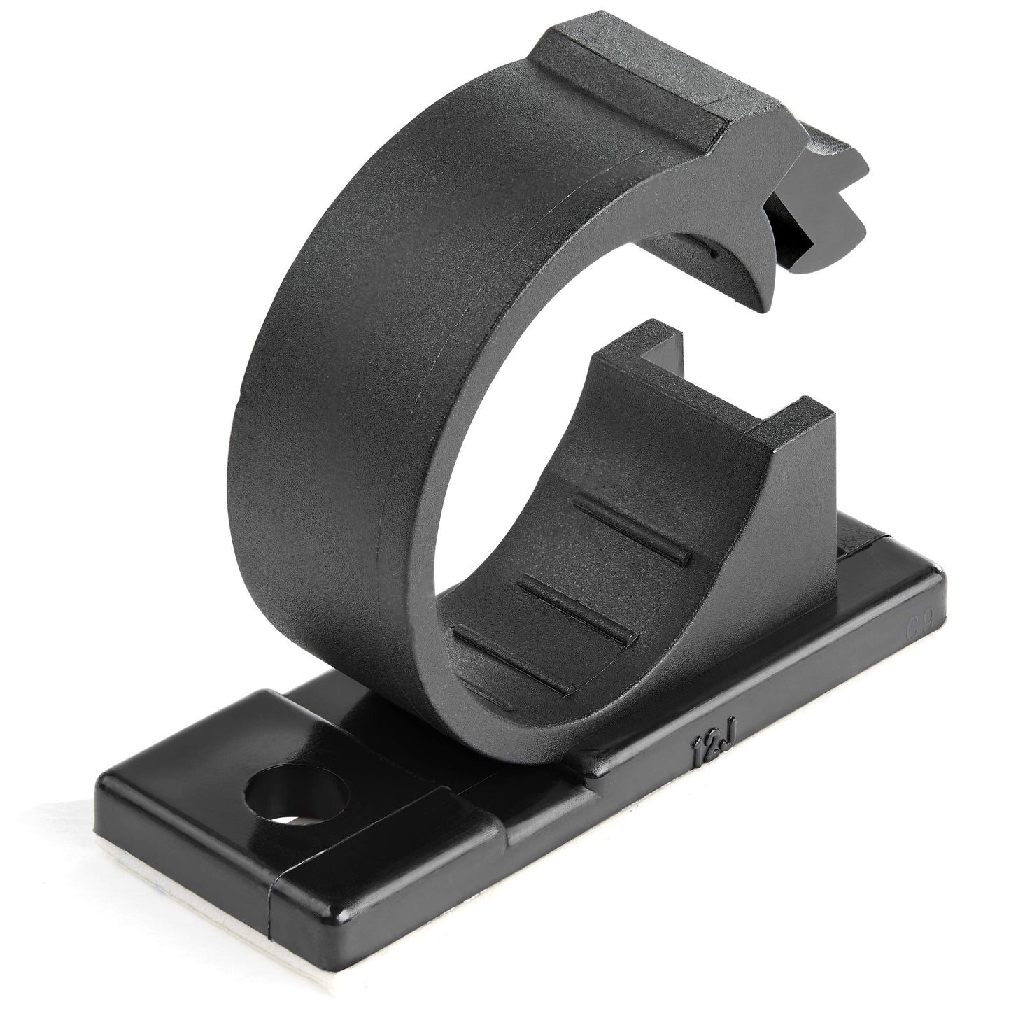 StarTech.com 100 Adhesive Cable Management Clips Black - Network/Ethernet/Office Desk/Computer Cord Organizer - Sticky Cable/Wire Holders - Nylon Self